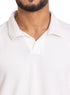 White - Design 1 Jacquard Polo Neck T-Shirt - Khotwh