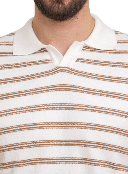 White Design 1008Knit Polo Neck - T-Shirt - Khotwh
