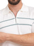 White Design 1023Knit Polo Neck Zipper - T-Shirt - Khotwh