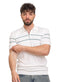 White Design 1023Knit Polo Neck Zipper - T-Shirt - Khotwh
