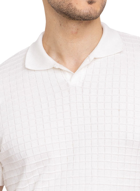 White Design 15 - F - Polo Neck T-Shirt - Khotwh