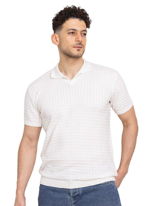 White Design 15 - F - Polo Neck T-Shirt - Khotwh