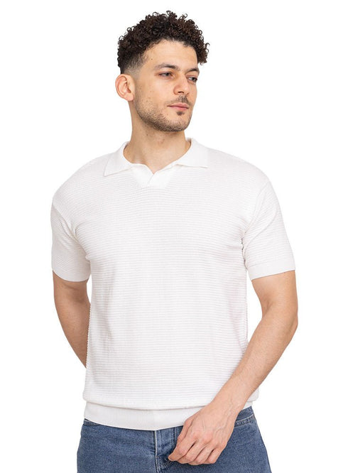 White Design 19 - F - Polo Neck T-Shirt - Khotwh