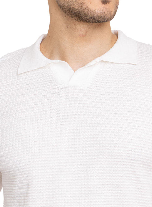 White Design 19 - F - Polo Neck T-Shirt - Khotwh
