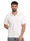 White - Design 2 Jacquard Polo Neck T-Shirt - Khotwh