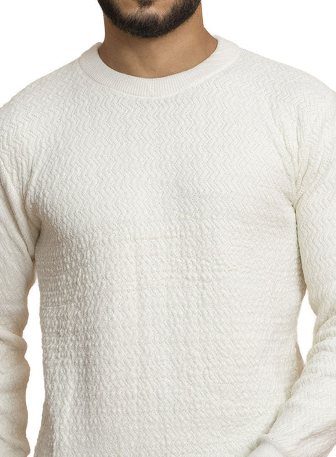 White Design 2431 Round Pullover - Khotwh