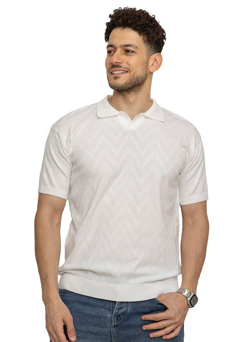 White Design 26 - F - Polo Neck T-Shirt - Khotwh