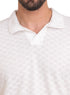 White - Design 3 Jacquard Polo Neck T-Shirt - Khotwh