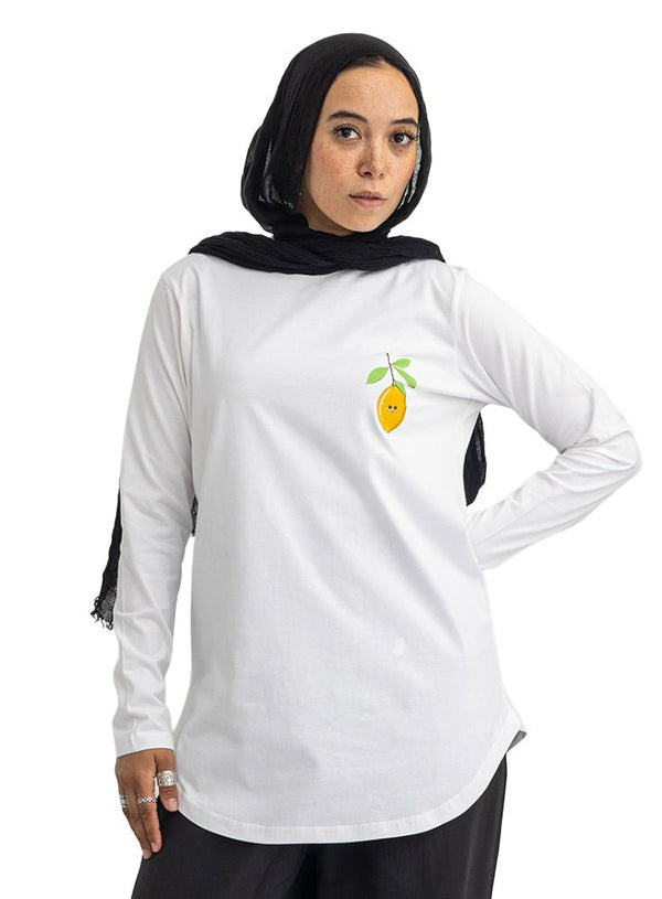 White-Design 3 Printed Long-Sleeve - Khotwh
