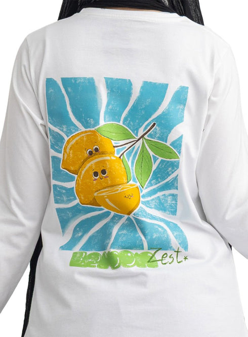White-Design 3 Printed Long-Sleeve - Khotwh
