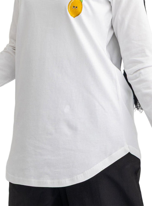 White-Design 3 Printed Long-Sleeve - Khotwh