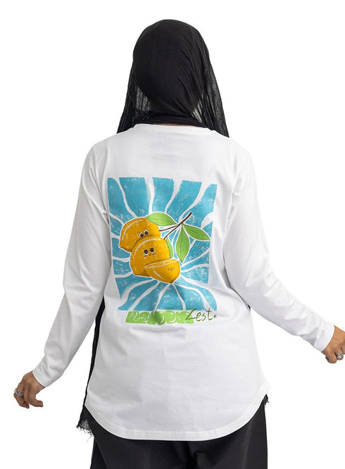 White-Design 3 Printed Long-Sleeve - Khotwh