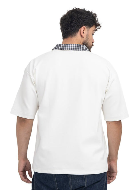 White Design 3096 NF-Polo Neck T-Shirt - Khotwh