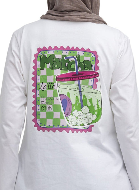 White-Design 4 Printed Long-Sleeve - Khotwh