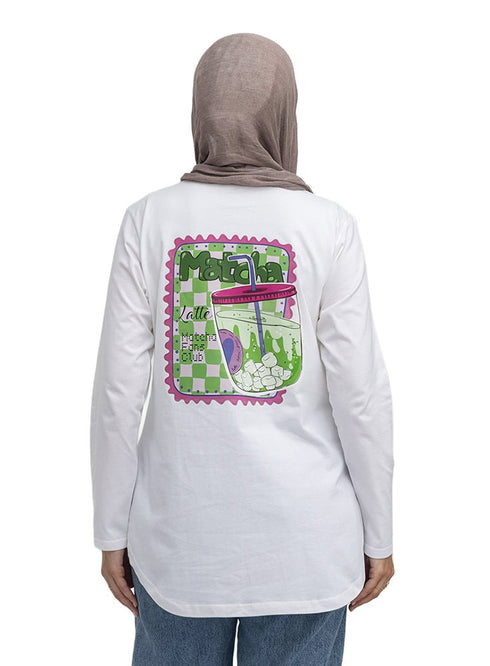 White-Design 4 Printed Long-Sleeve - Khotwh