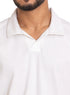 White - Design 5 Jacquard Polo Neck T-Shirt - Khotwh