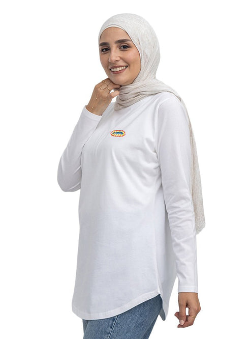 White-Design 5 Printed Long-Sleeve - Khotwh