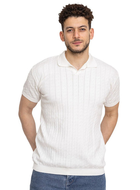 White Design 6 - F - Polo Neck T-Shirt - Khotwh