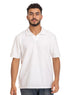 White - Design 6 Jacquard Polo Neck T-Shirt - Khotwh