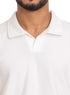 White - Design 6 Jacquard Polo Neck T-Shirt - Khotwh
