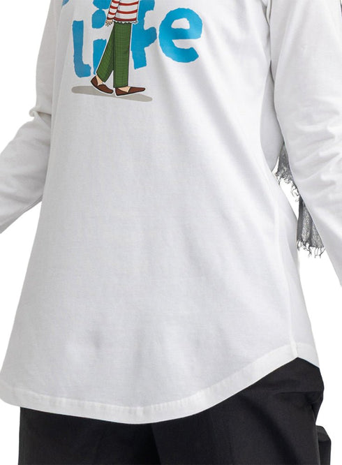 White-Design 6 Printed Long-Sleeve - Khotwh