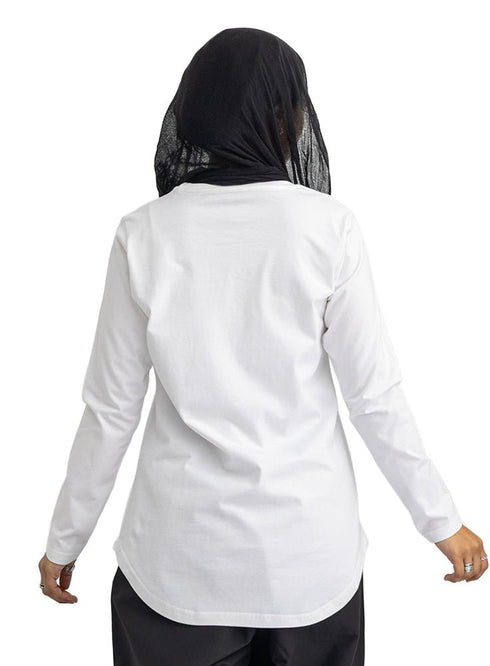 White-Design 6 Printed Long-Sleeve - Khotwh
