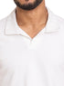 White - Design 7 Jacquard Polo Neck T-Shirt - Khotwh