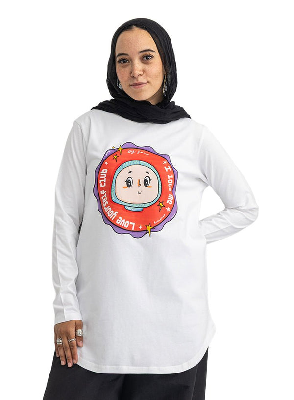 White-Design 7 Printed Long-Sleeve - Khotwh