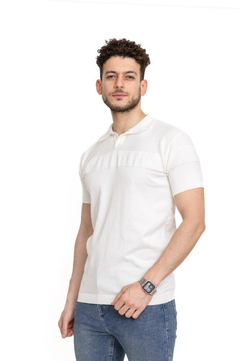 White Design 8 - F - Polo Neck T-Shirt - Khotwh
