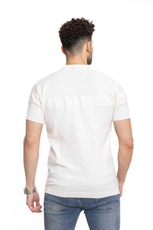 White Design 8 - F - Polo Neck T-Shirt - Khotwh