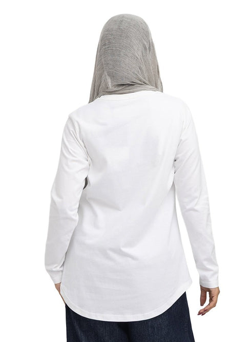 White-Design 8 Printed Long-Sleeve - Khotwh