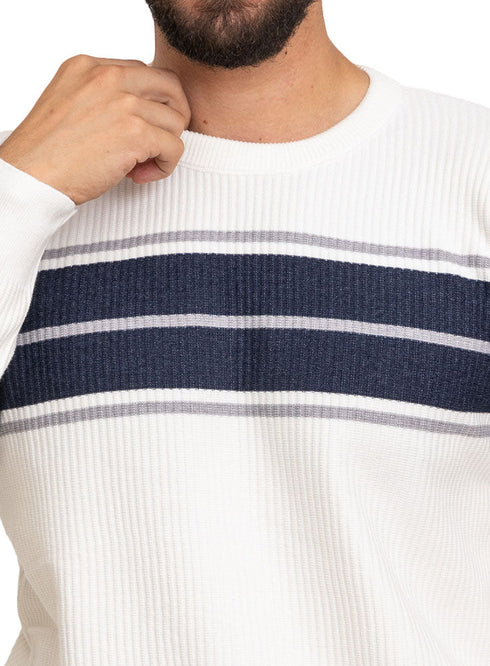 White - Design0012 BS - Round Pullover - Khotwh