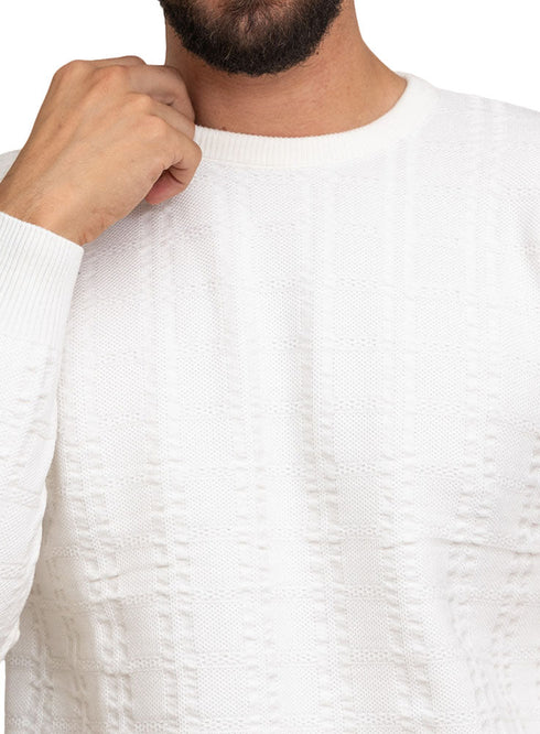 White - Design00148 BS - Round Pullover - Khotwh