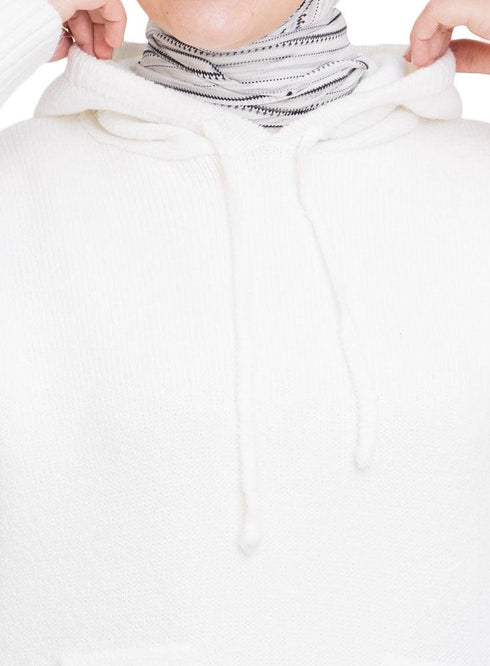 White Hoodie Pullover - Khotwh