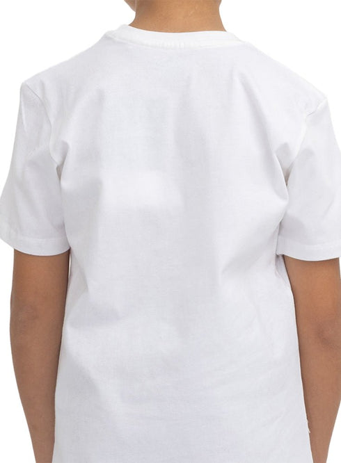 White Kids Round T-Shirt - Khotwh