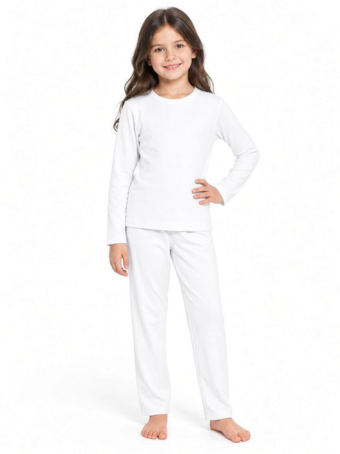 White Kids Thermal Set - Khotwh
