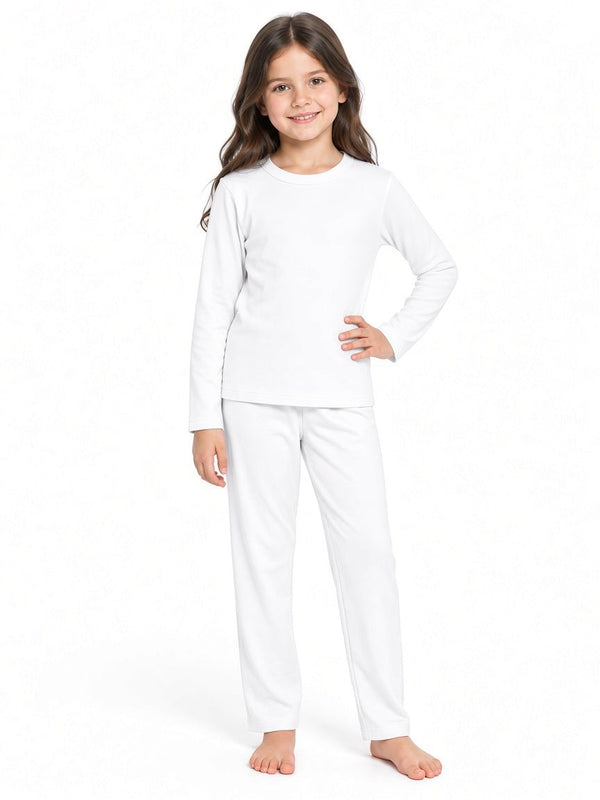 White Kids Thermal Set - Khotwh