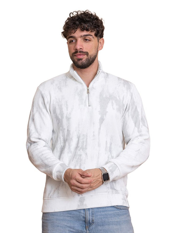 White Kint Half Zipper - Khotwh