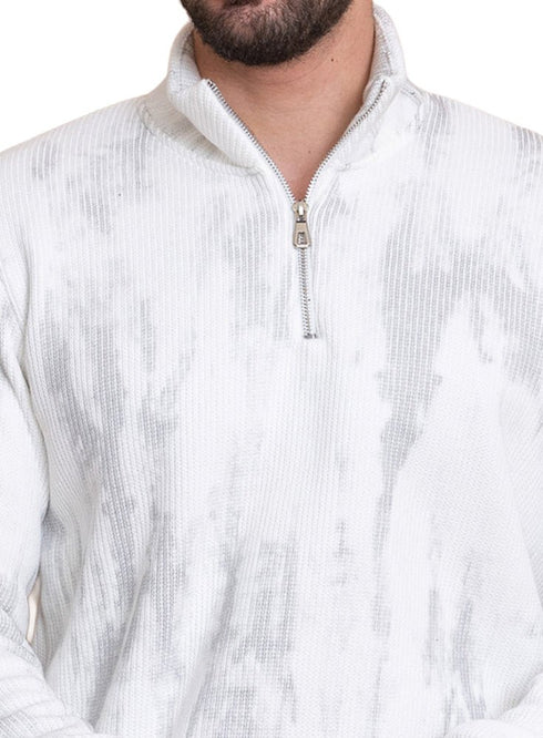 White Kint Half Zipper - Khotwh