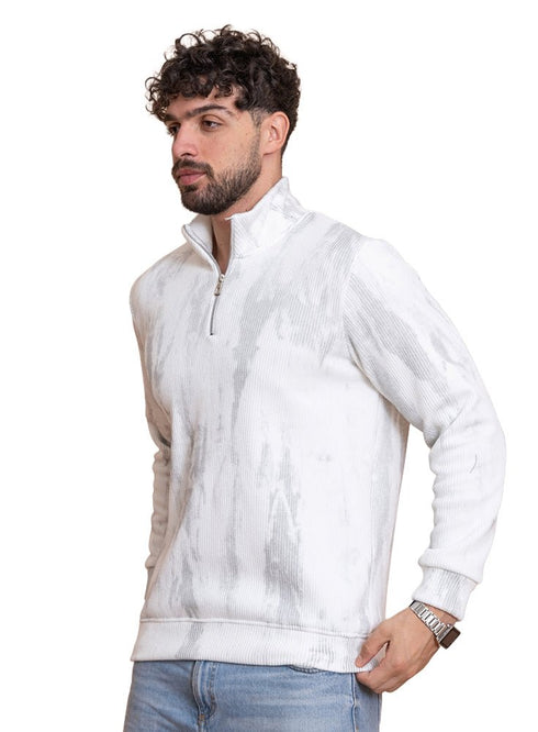 White Kint Half Zipper - Khotwh