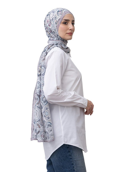 White Long Poplin Shirt - Khotwh