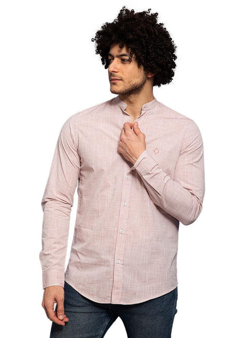 White - Maroon Collar Shirt - Khotwh