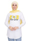 White Printed Long - Sleeve Design 13 - Khotwh
