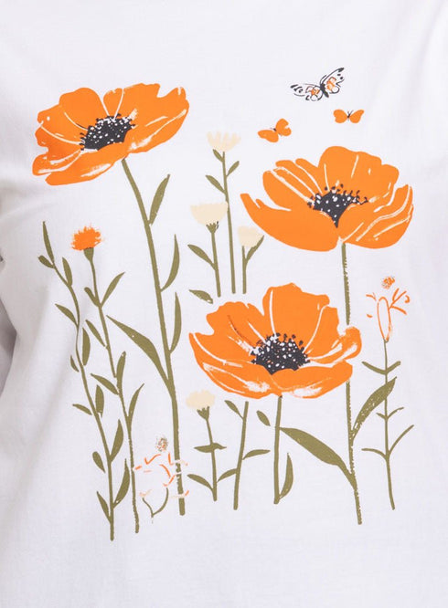 White Printed Long - Sleeve Design 16 - Khotwh