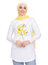 White Printed Long - Sleeve Design 21 - Khotwh