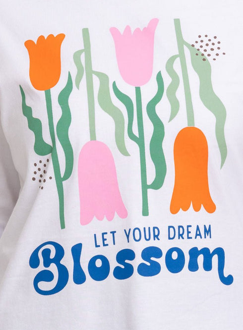 White Printed Long - Sleeve Design 21 - Khotwh