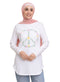 White Printed Long - Sleeve Design 23 - Khotwh