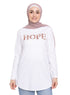 White Printed Long - Sleeve Design 25 - Khotwh