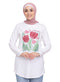 White Printed Long - Sleeve Design 32 - Khotwh