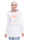White Printed Long - Sleeve Design 33 - Khotwh
